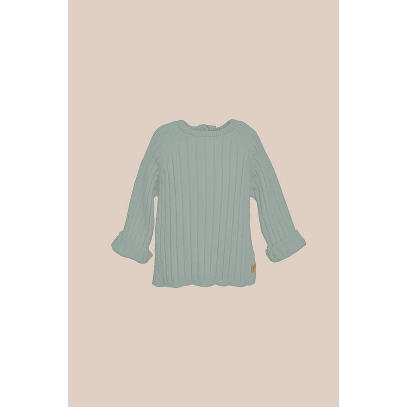 Ribbed knit baby sweater – ARMY GREEN 041