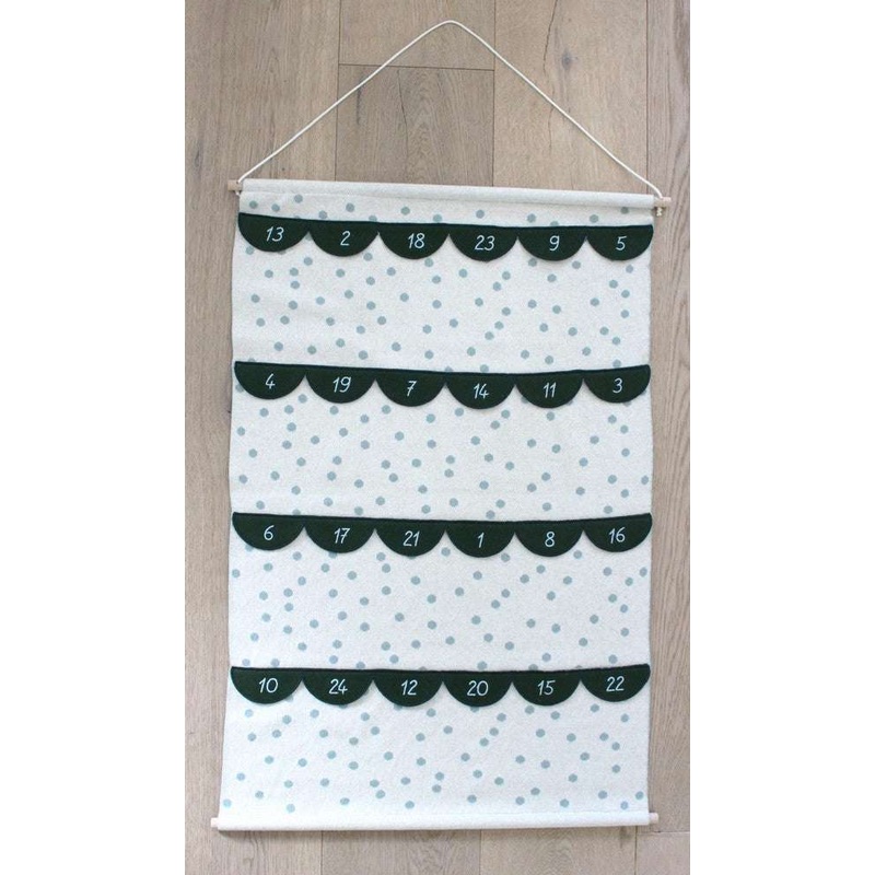 Adventskalender- Wandbehang grn/natur