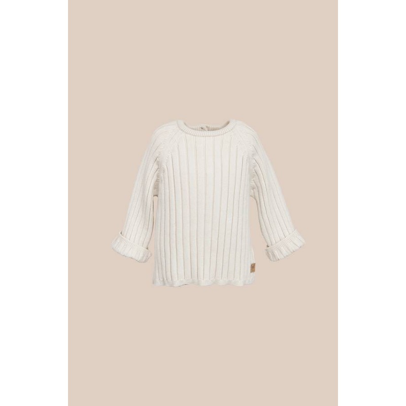 Ribbed knit baby sweater – SAND 10