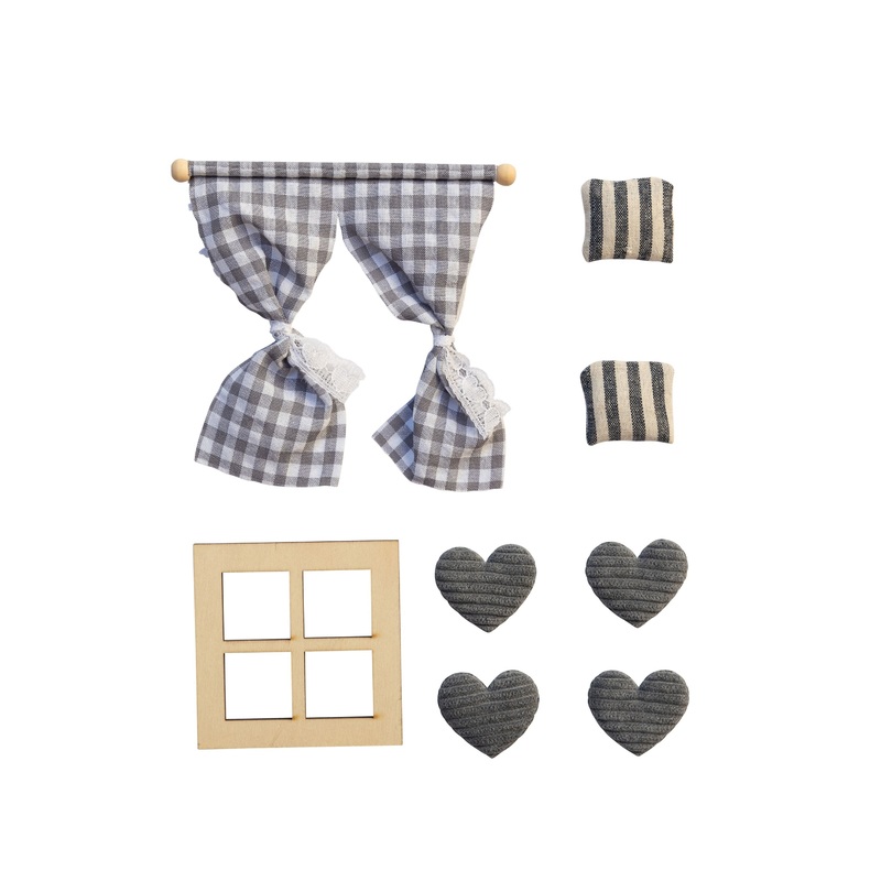 Wichtel Innen- Deko grau