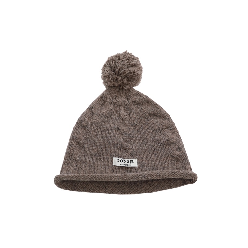 Fofo Merino Wool Hat | Dark Taupe Melange