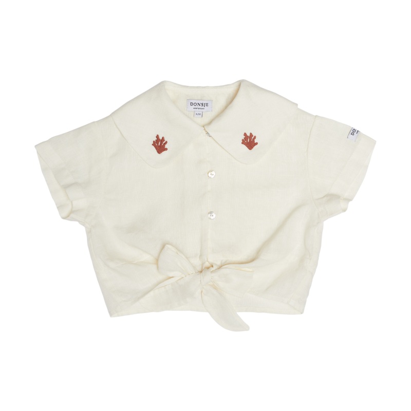 Jill Linen Blouse | Coral | Soft Lily