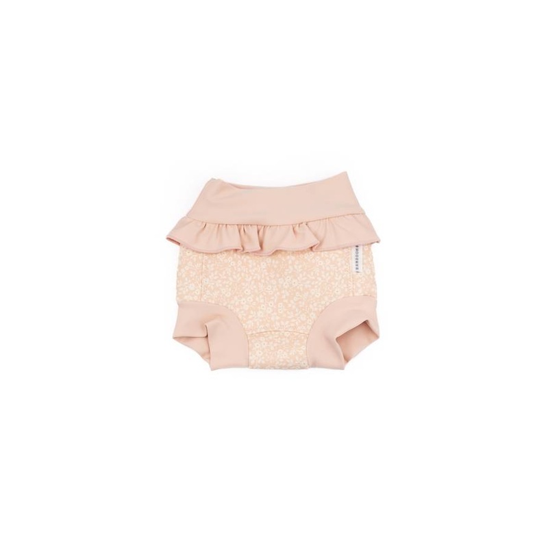 UV50+ Baby Girl UV50+ Control Diaper Swimsuit – FLOWER PINK 243