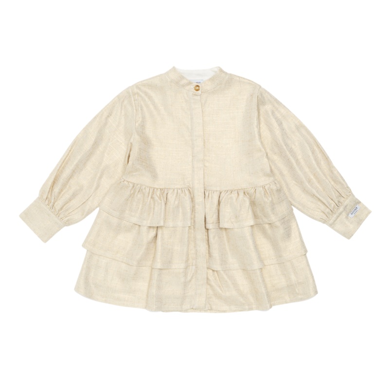 Jazzley Dress | Soft Sand Metallic