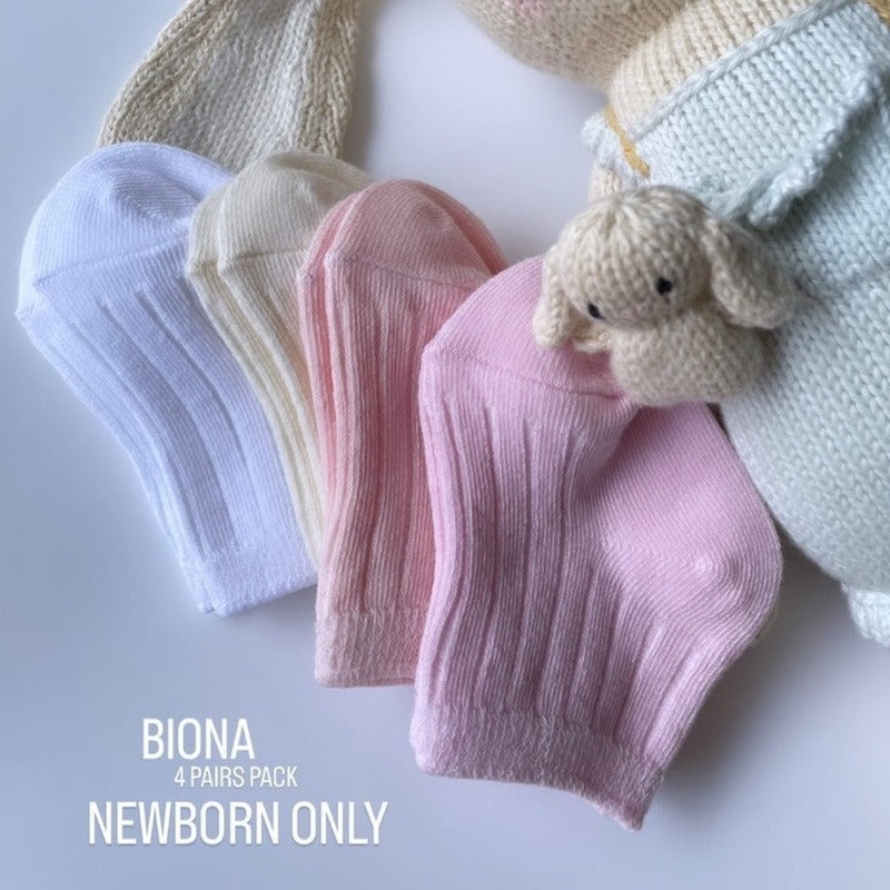Baby Socks Pack of 4 –  Biona , size: NB !