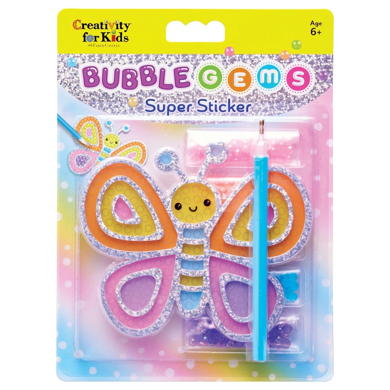 Creativity For Kids 6467 Bubble Gemsuper Sticker Butterfly