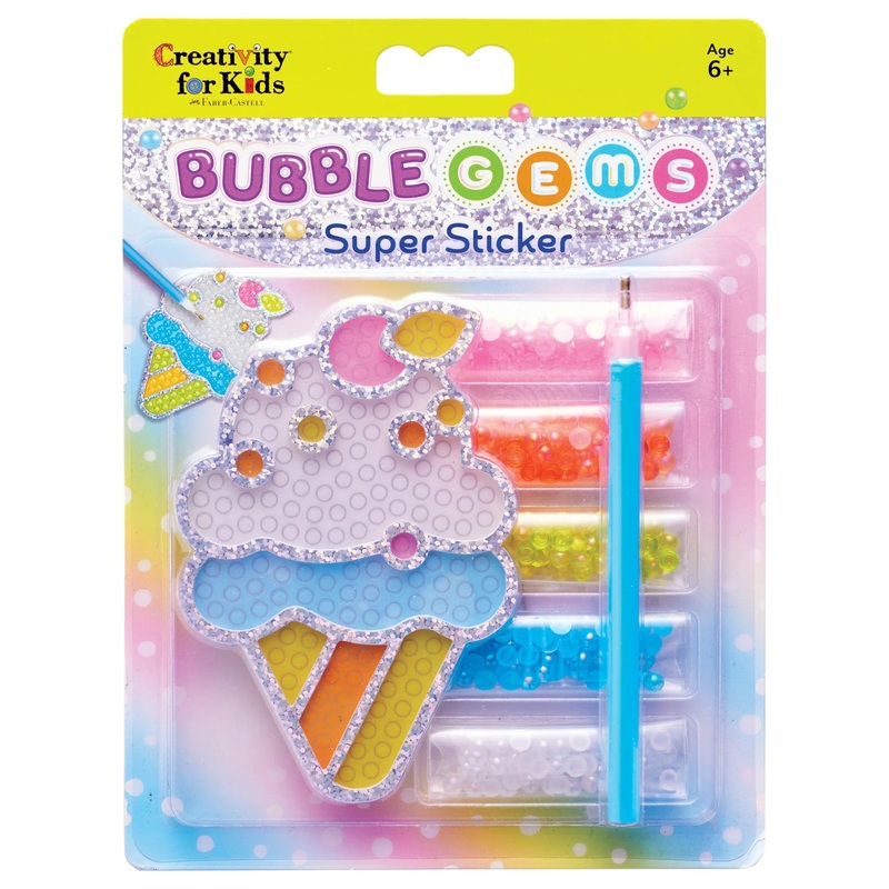 Creativity For Kids 6474 Bubble Gemssuper Sticker Ice Cream