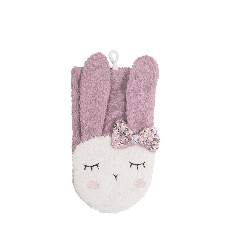 Waschlappen Hase Rose GOTS