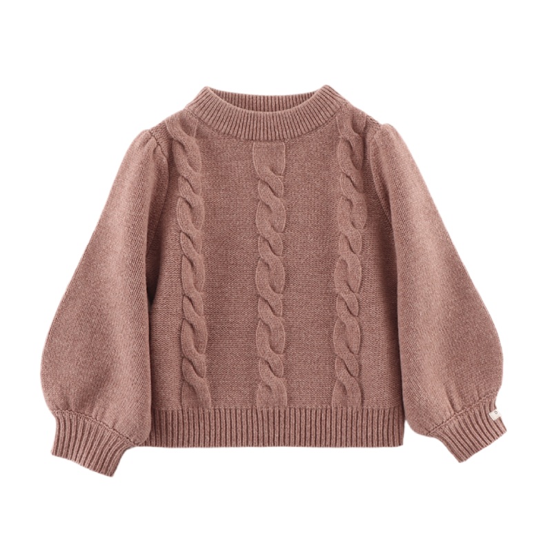 Niena Merino Wool Sweater | Plum Melange