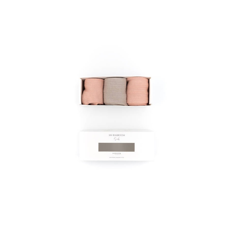 3PC in GIFT BOX Anti-slip Sock – PINK 04