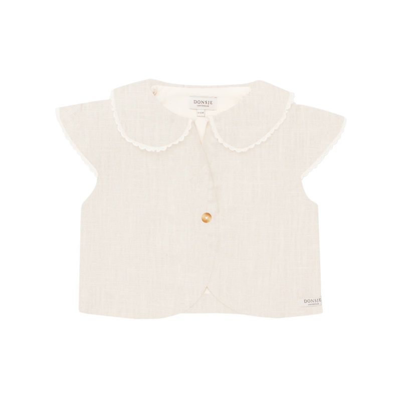 Hennie Linen Gilet | Soft Sand