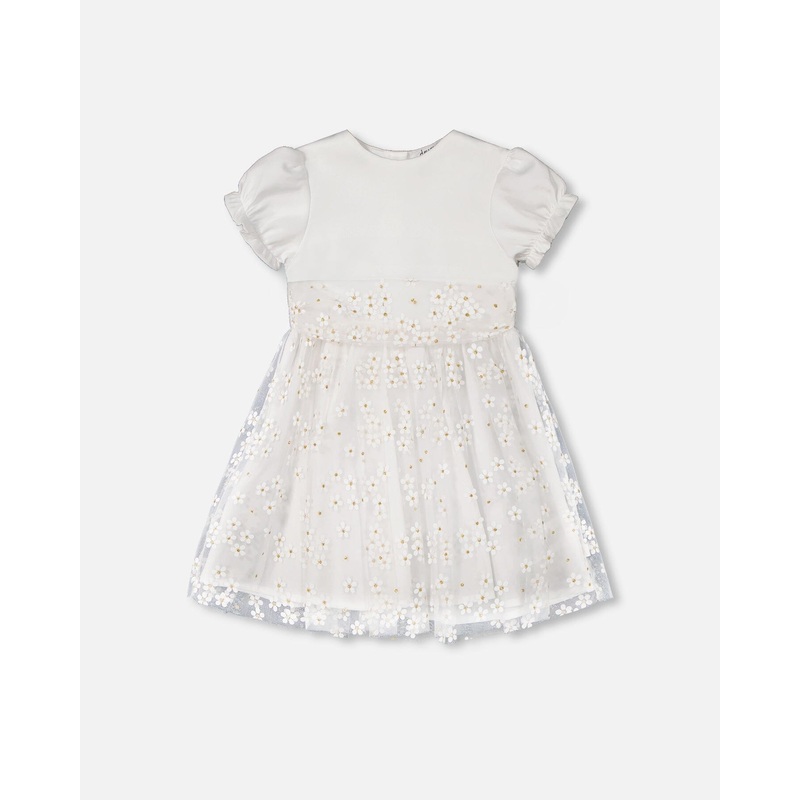 Puff Sleeve Dress White