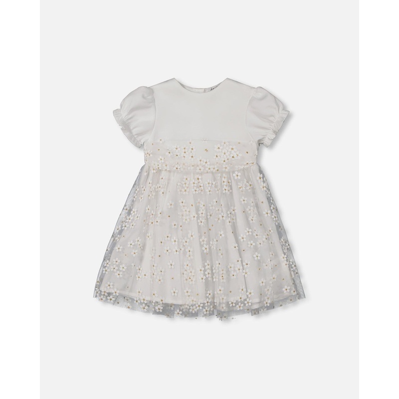 Baby Puff Sleeve Dress White