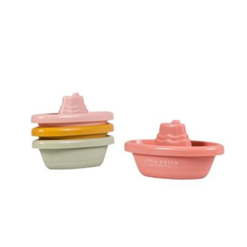 Stackable Bath Boats Pink