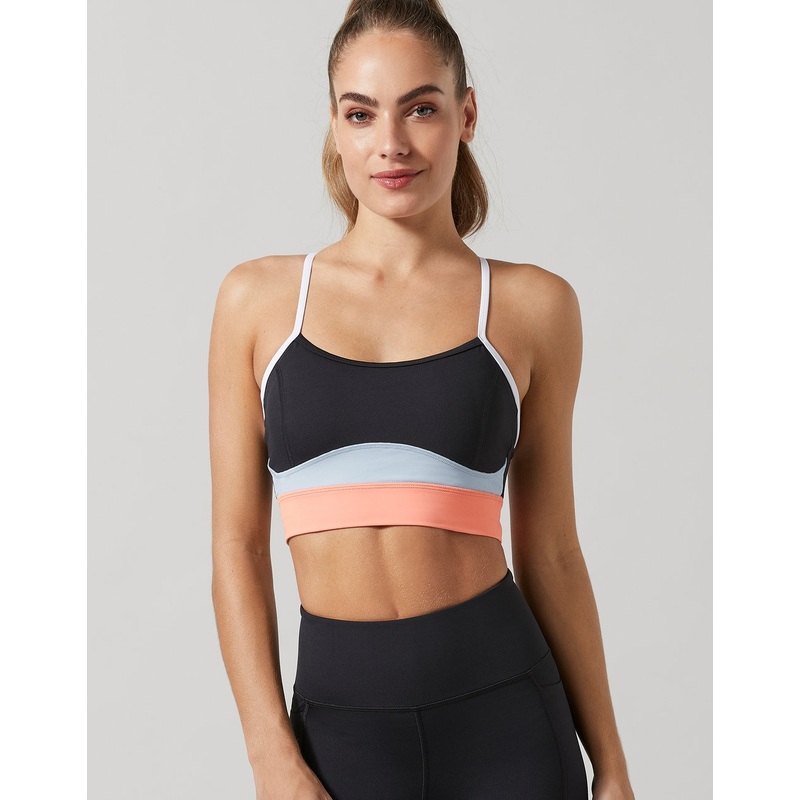 Karvina-2X Black/Papaya Sport Bra XS