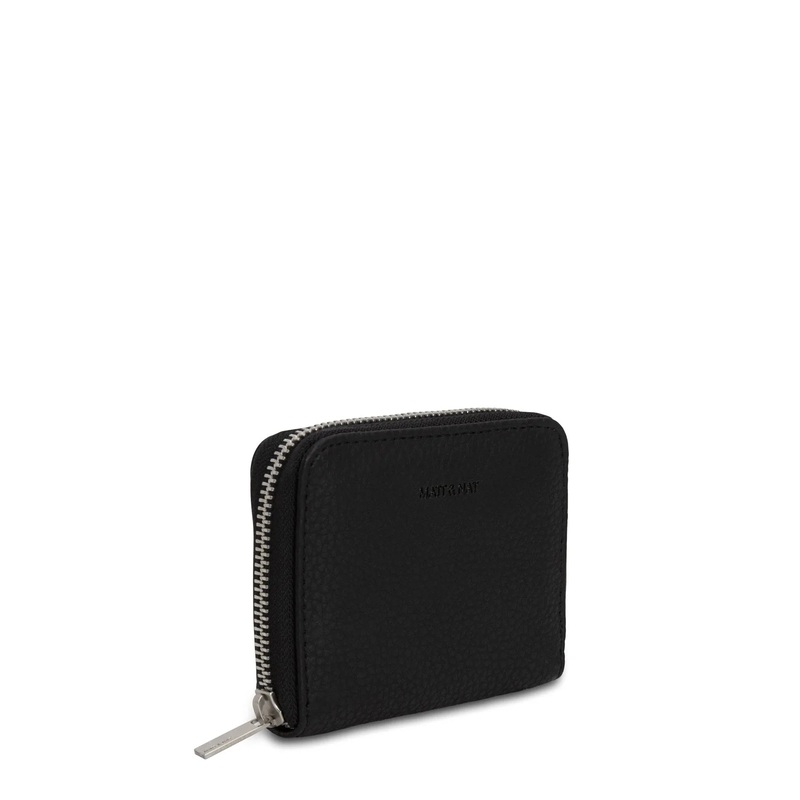 Rue Small Vegan Zip Wallet – Purity Black