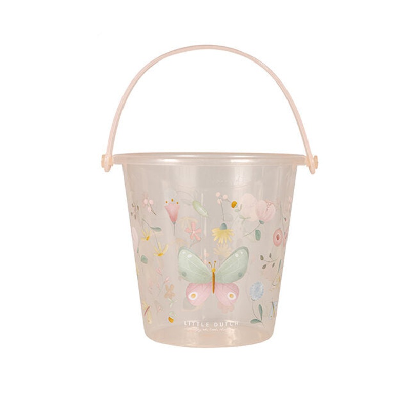 Shell Bucket Flowers & Butterflies