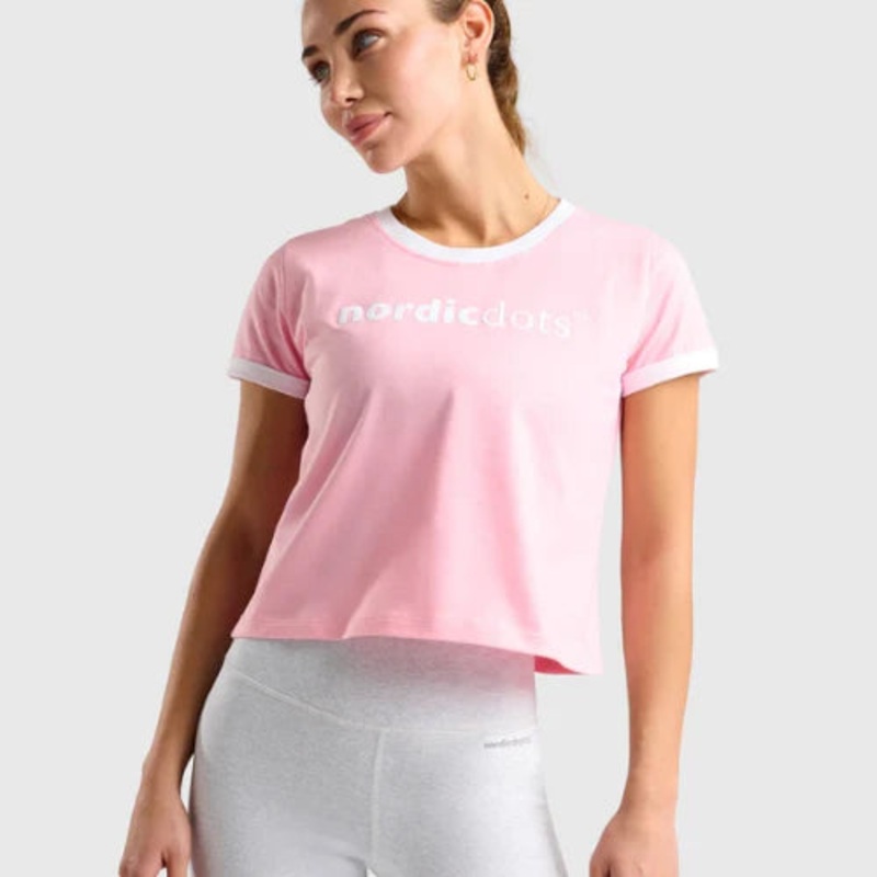 Dots Crop Tee Sea Pink XS