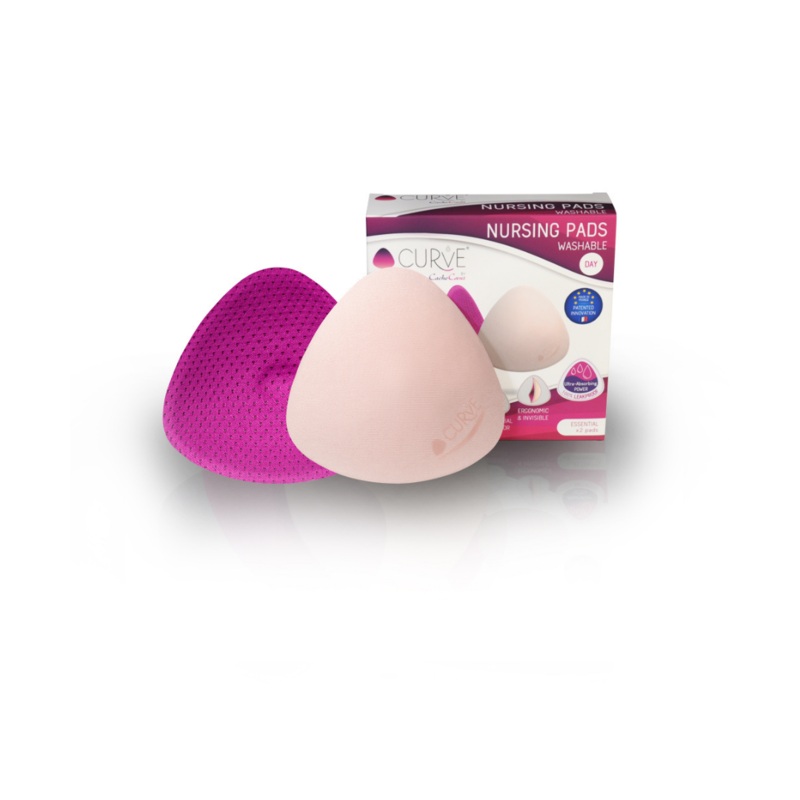 2 Curve Day Washable Nursing Pads