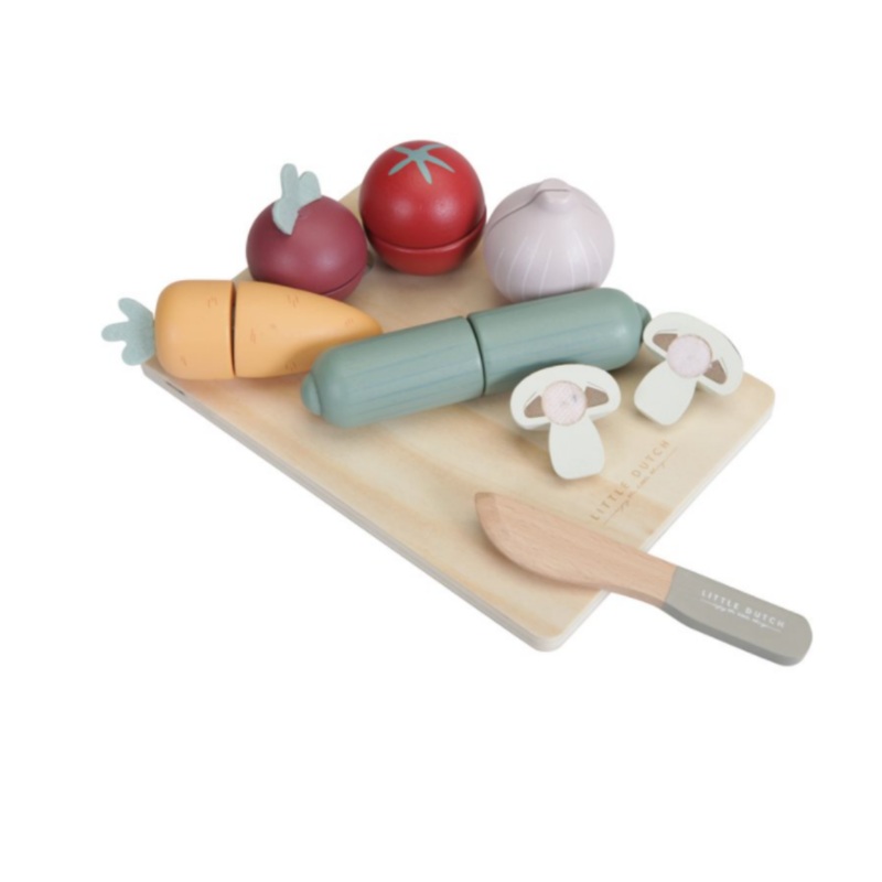 Wooden cutting vegetables
