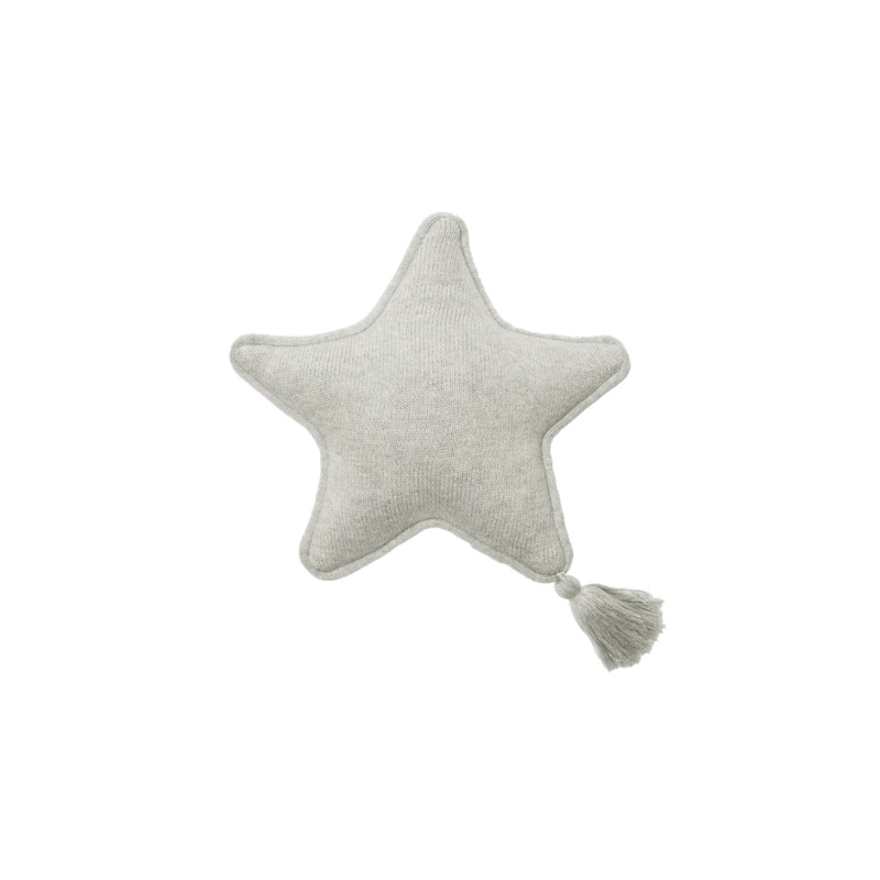 KNITTED CUSHION TWINKLE STAR GREY 25 x 25 cm GREY