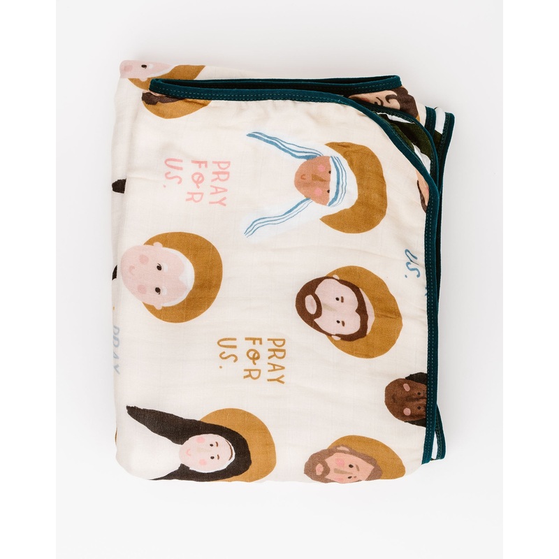Saints Deluxe Muslin Baby Blanket Quilt