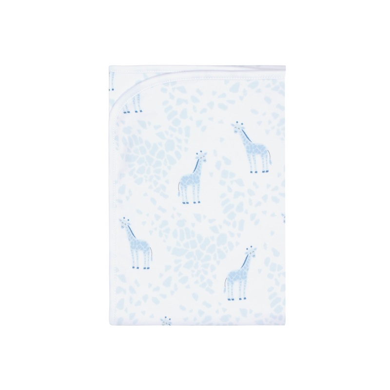Blue Giraffe Print Blanket Blue One Size