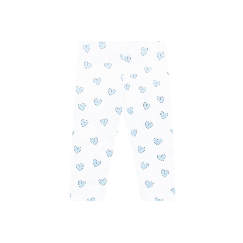 Blue Heart Print Pima Leggings Blue 9 – 12M