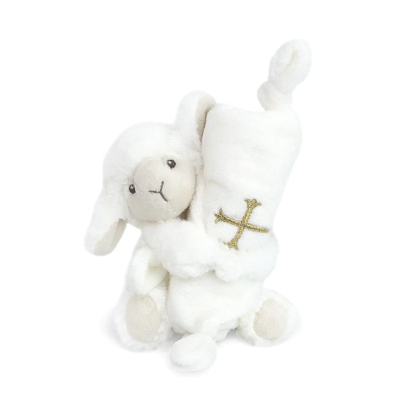 RELIGIOUS LOYAL LAMB KNOTTED SECURITY BLANKIE