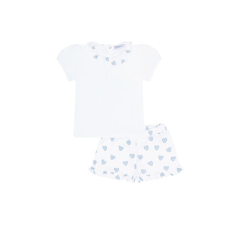 Blue Heart Short Set Blue Size 2