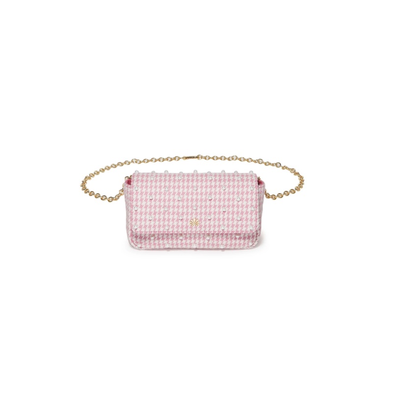 DAHLIA BELEN HOUNDSTOOTH BELT BAG