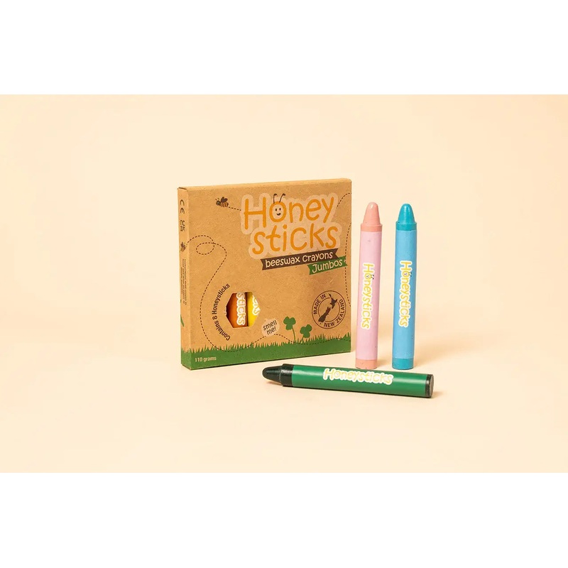Honeysticks – Honeysticks Jumbo Crayons (8 Pk) – 100% Pure Beeswax Crayons