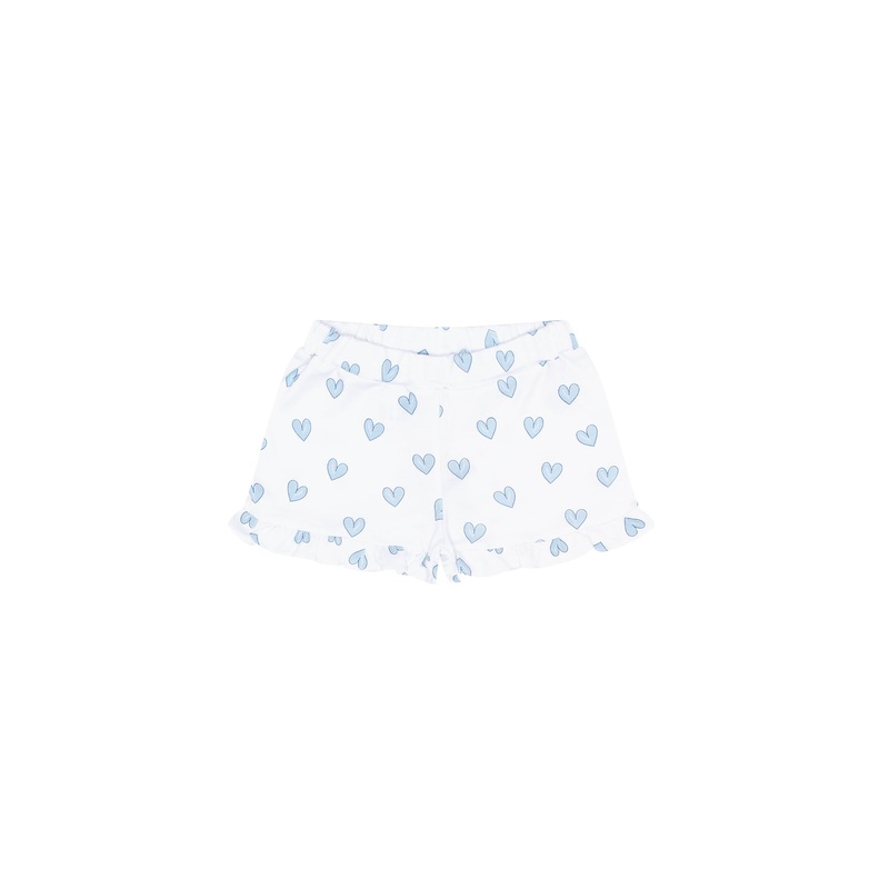 Blue Heart Print Shorts Blue Size 2