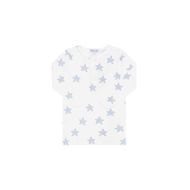 Blue Stars Print Pajama Blue 9 – 12M