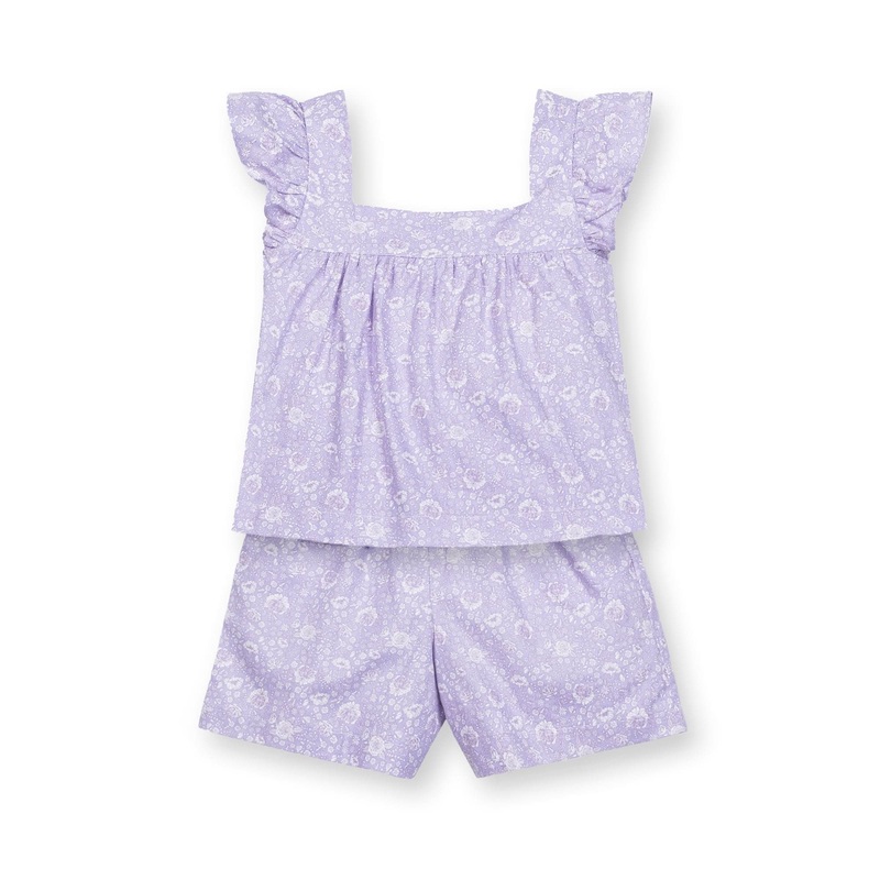 Hope and Henry – Faux Top Romper 2T Lavender Fields Floral