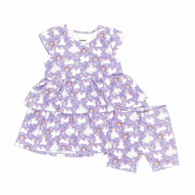 Unicorn Layered Dress with Biker Shorts 3