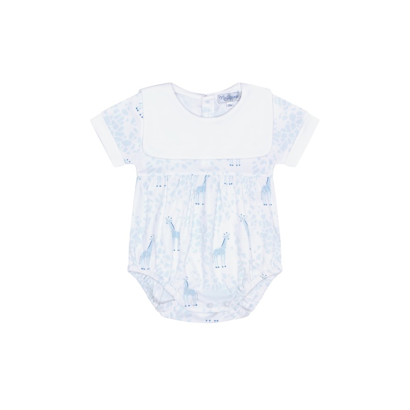 Blue Giraffe Print Bubble Blue 0 – 3M
