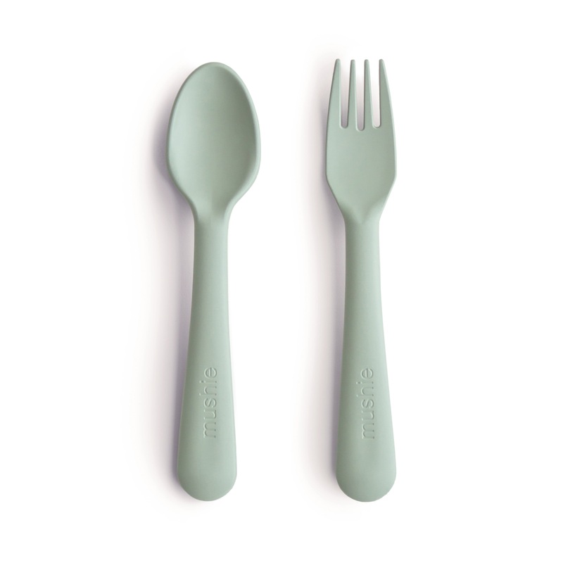 Dinnerware Fork and Spoon Set Sage