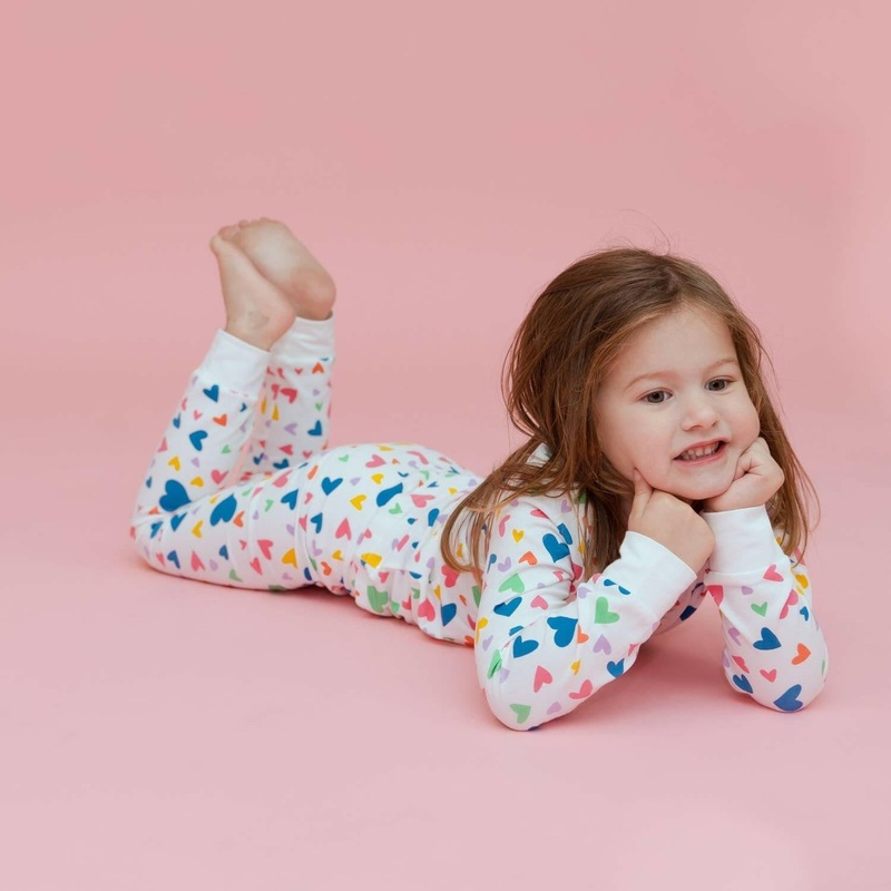 Kids Pajamas – Colorful Hearts 12-18 Months
