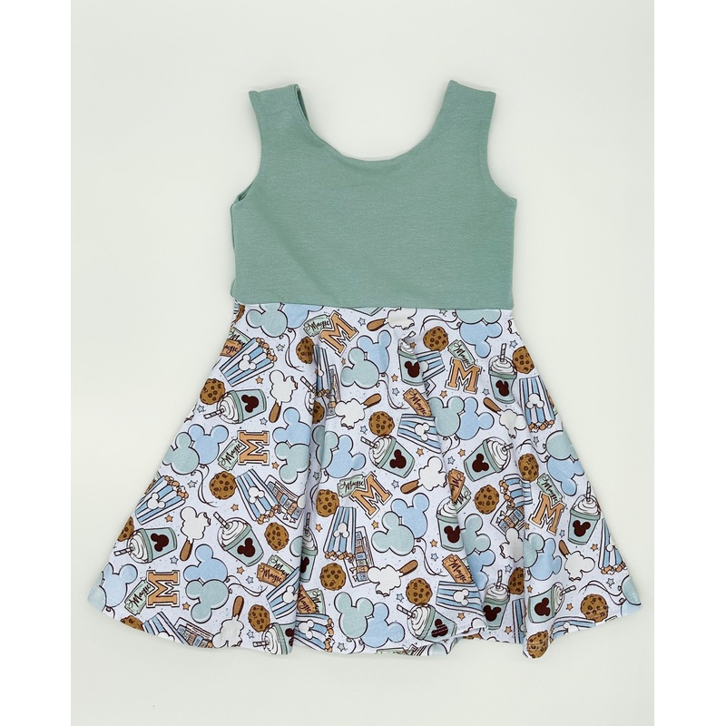 Magical Treat Twirl Dress (Light Sage Bodice) 6-12 Months Classic Tank