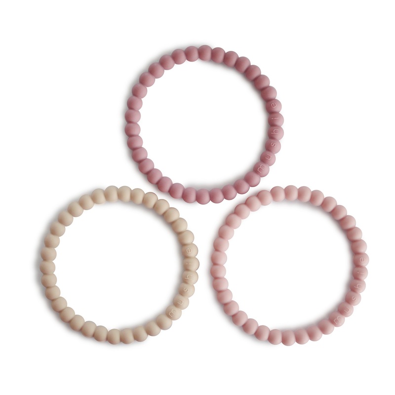 Pearl Teether Bracelet Linen/Peony/Pale Pink