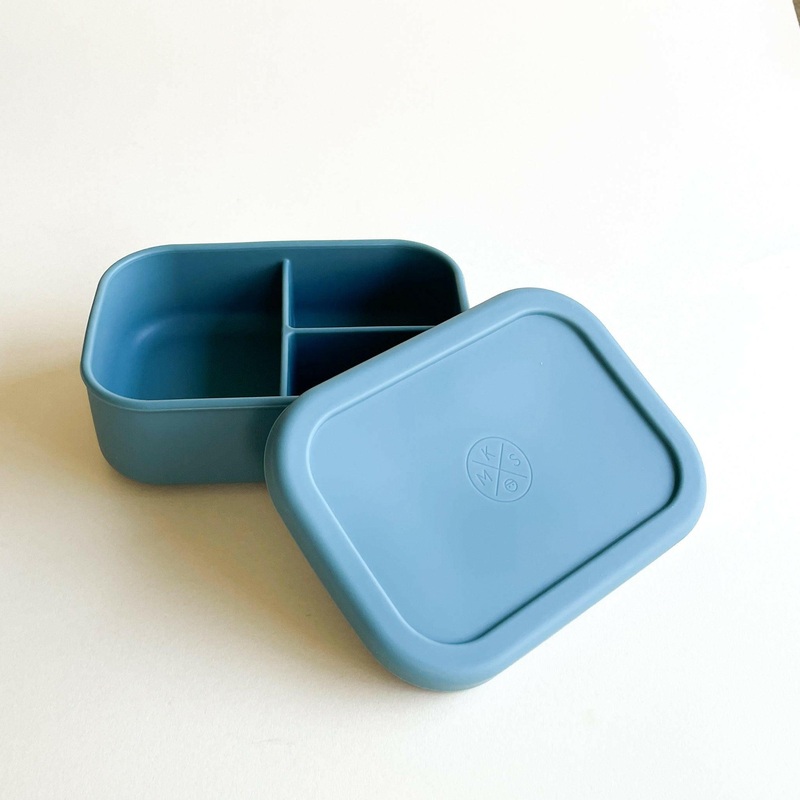 Silicone Bento Lunch & Snack Box for kids & adults Teal