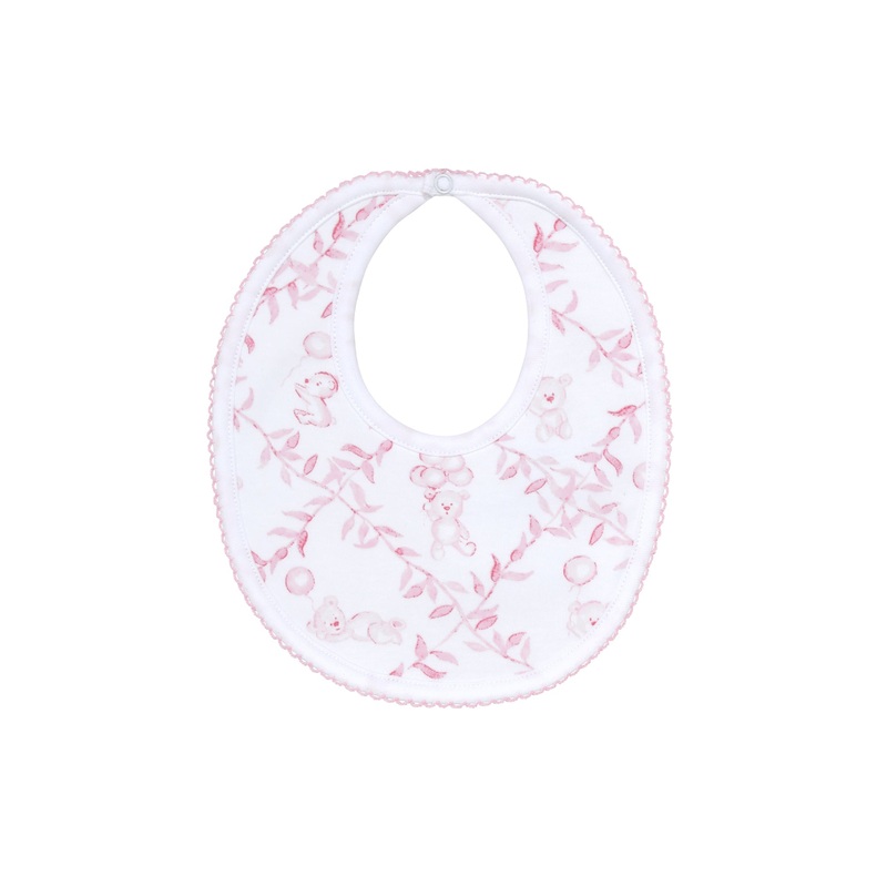 Pink Bears Trellace Bib Pink One Size