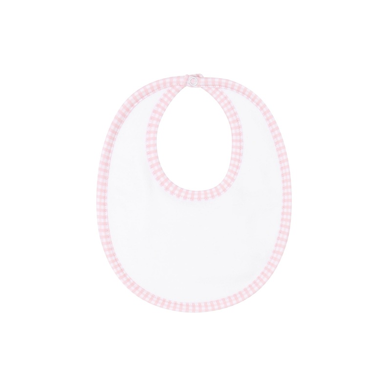 Pink GinghamBib Pink One Size