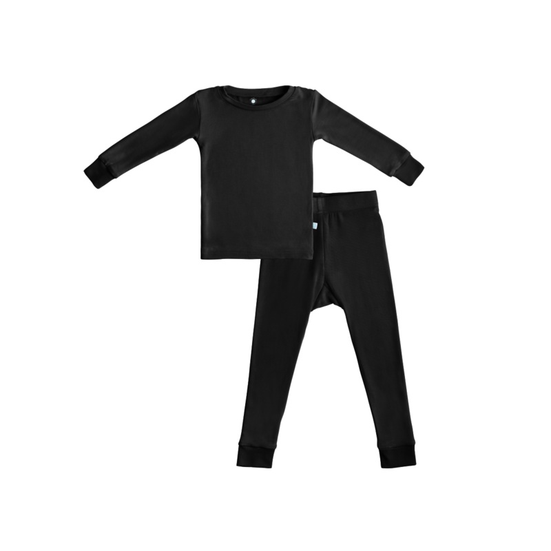 Toddler/Kids Bamboo Pajamas – Midnight Black 2T