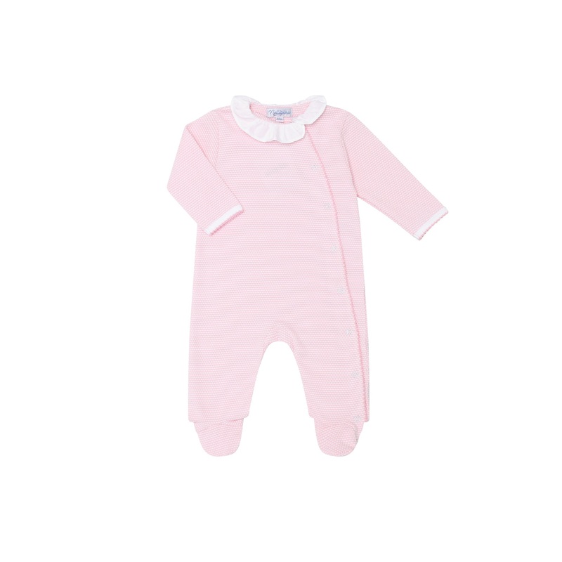 Pink Bubble Crossover Footie Pink 0 – 3M