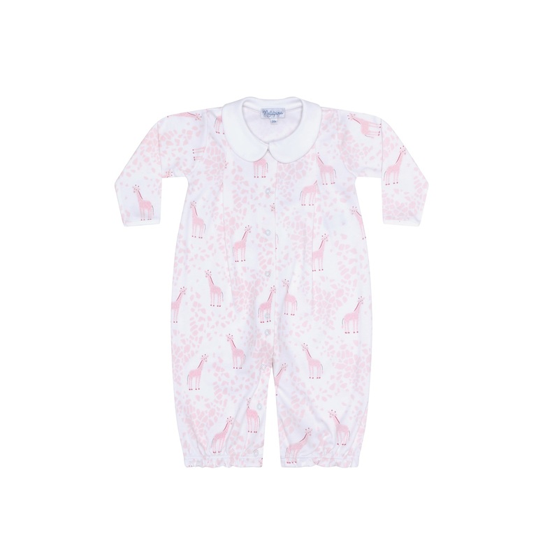 Pink Giraffe Print Converter Gown Pink New Born