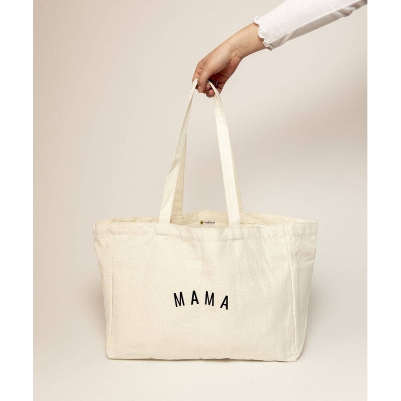 Sunflower Motherhood – Mama Canvas Tote Bag | Stylish Eco-Friendly Diaper Bag