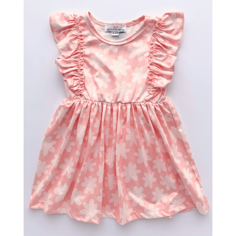 Zoey Ruffle Play Dress – Pink Floral 0-3months