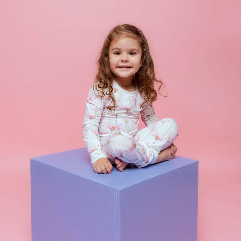 Kids Pajamas – Pink Petals 12-18 Months